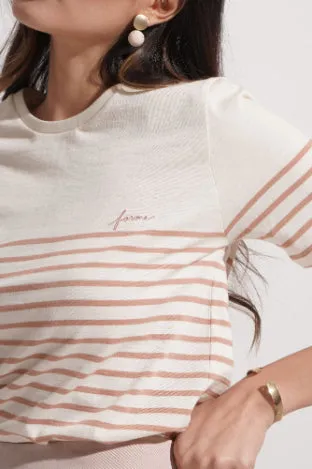 Closet Staples Logo Striped Mock Neck Tee