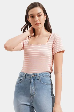 Closet Staples Striped Square Neck Tee