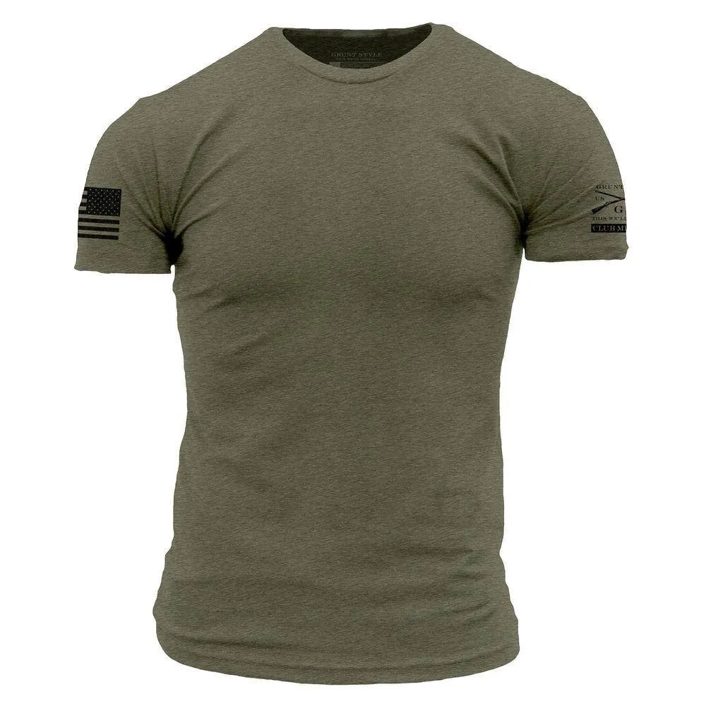 Club Member - Men's Basic T-Shirt - Heather Light Olive