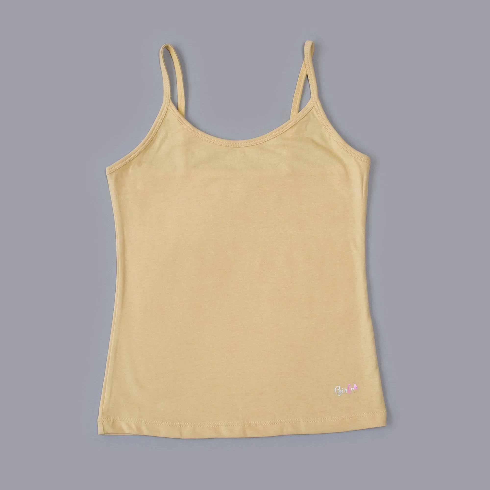 Cotton Spandex Super Soft Camisole for Girls (Pack of 3)