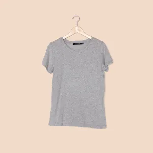 Crew Neck T-Shirt / Heather Grey