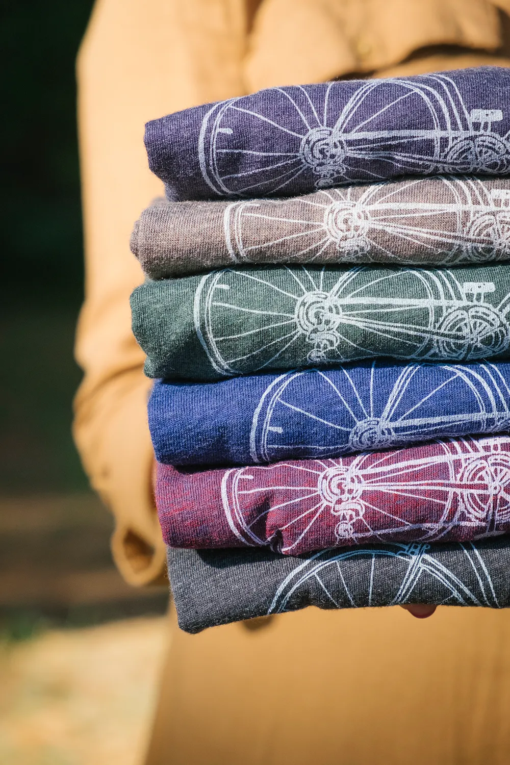 Custom City Bike Tee - Heather Red