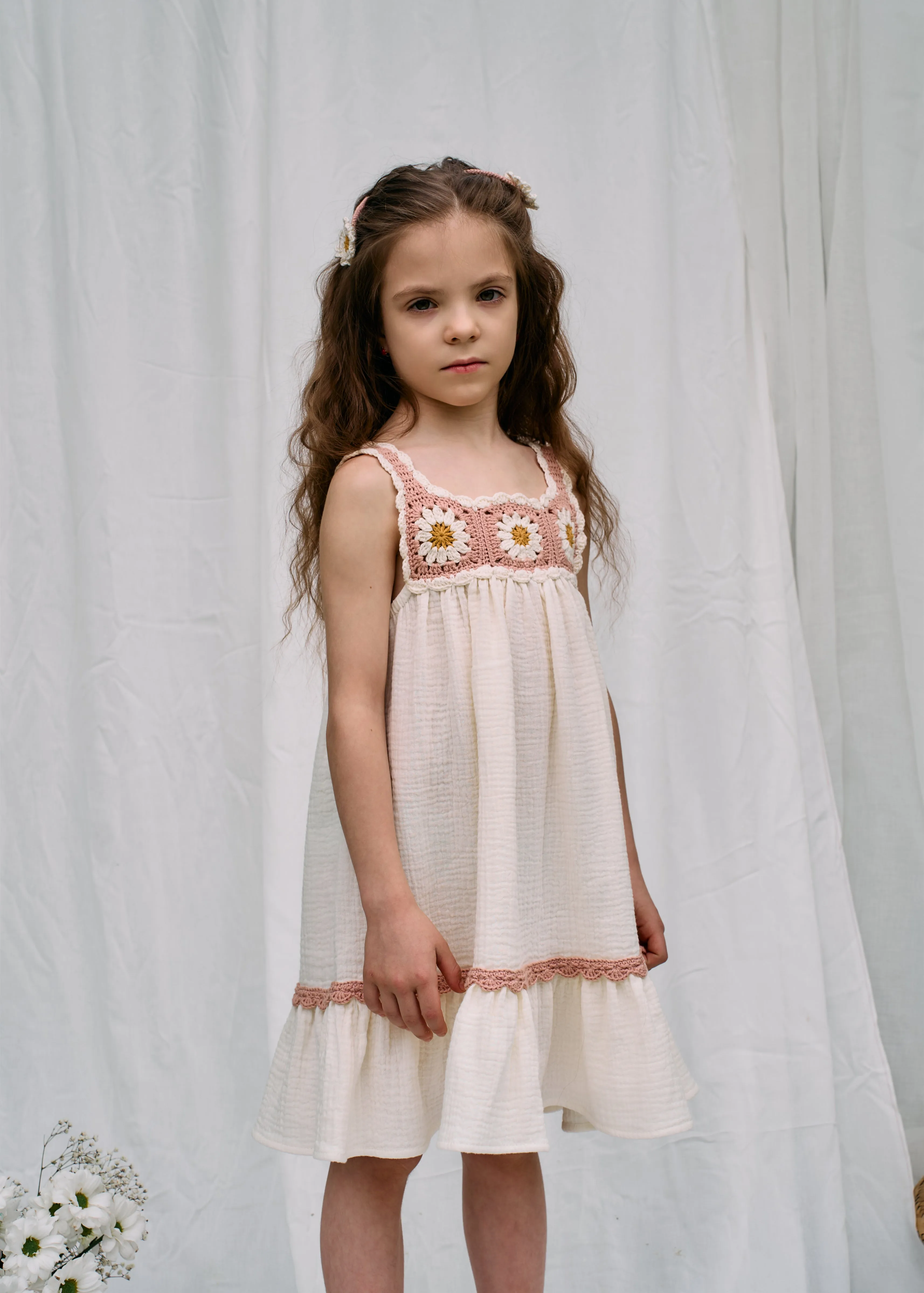 Daisy Dress | Powder pink | In Stock (4-5 y)
