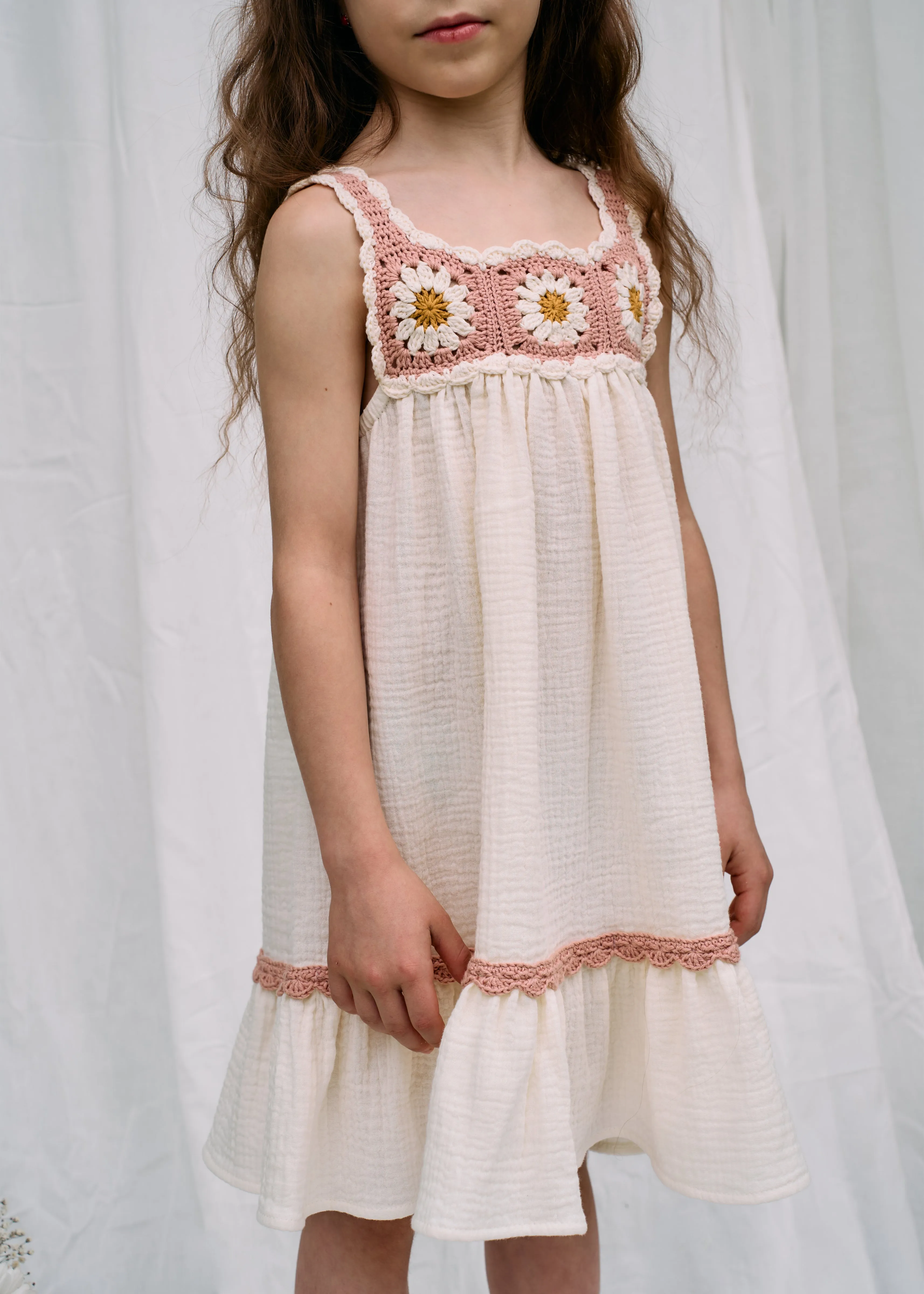 Daisy Dress | Powder pink | In Stock (4-5 y)