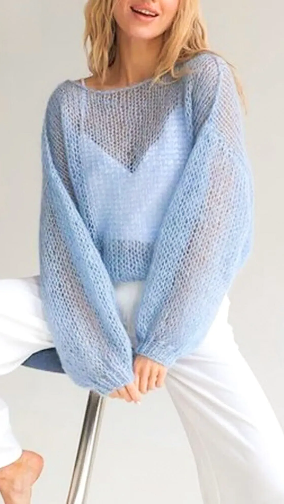 Daniela – Mesh Knit Sweater