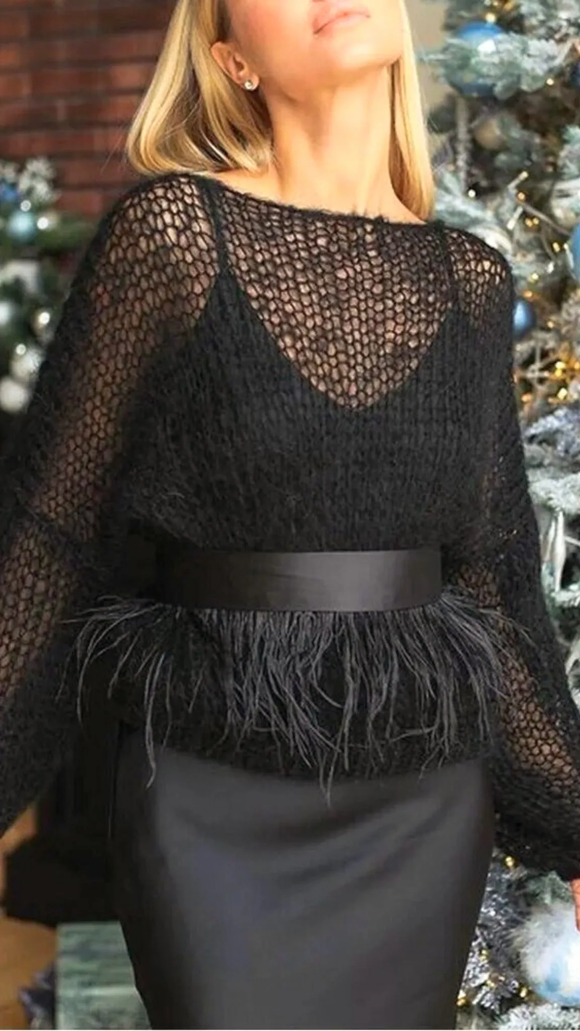 Daniela – Mesh Knit Sweater