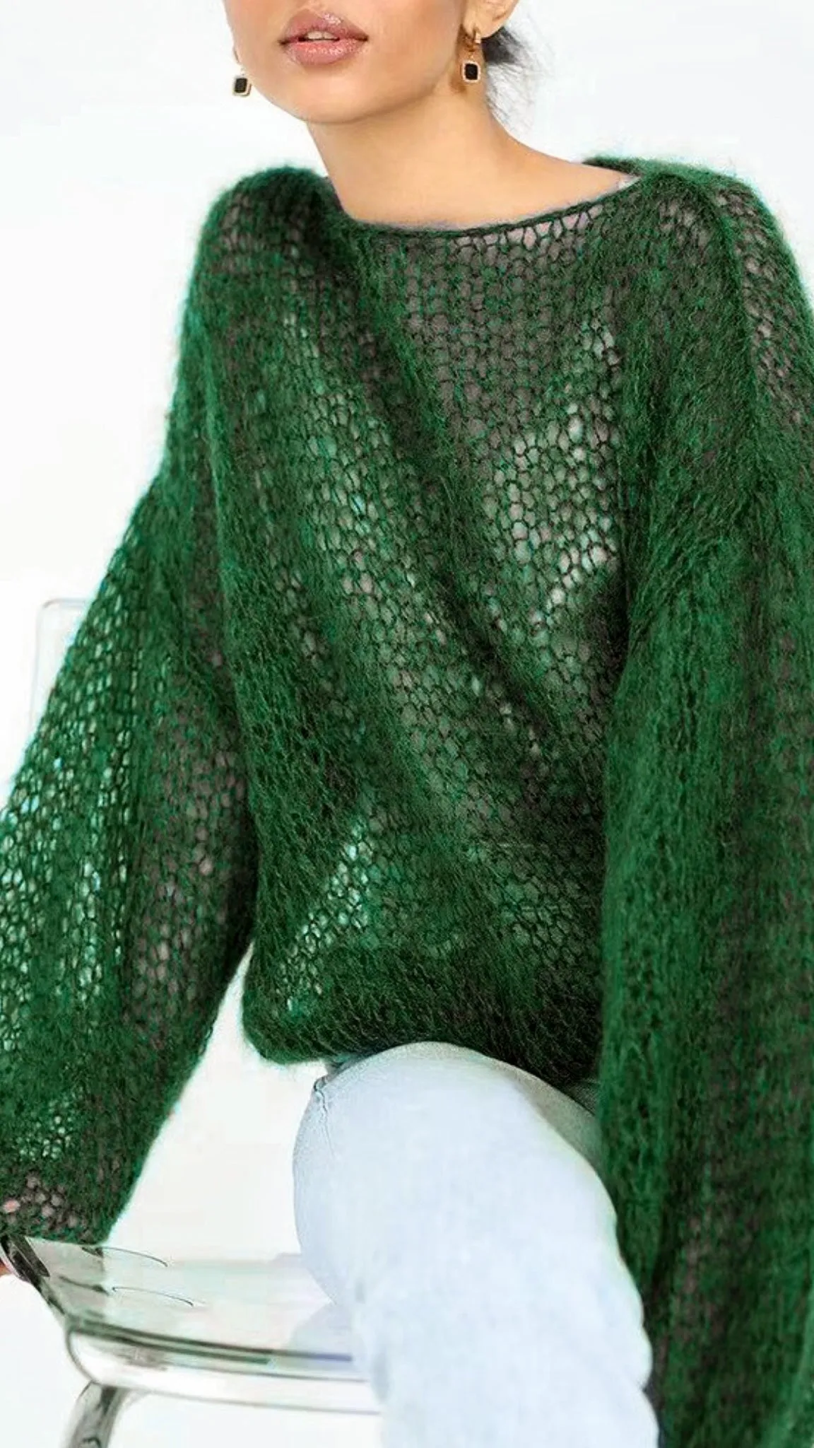 Daniela – Mesh Knit Sweater