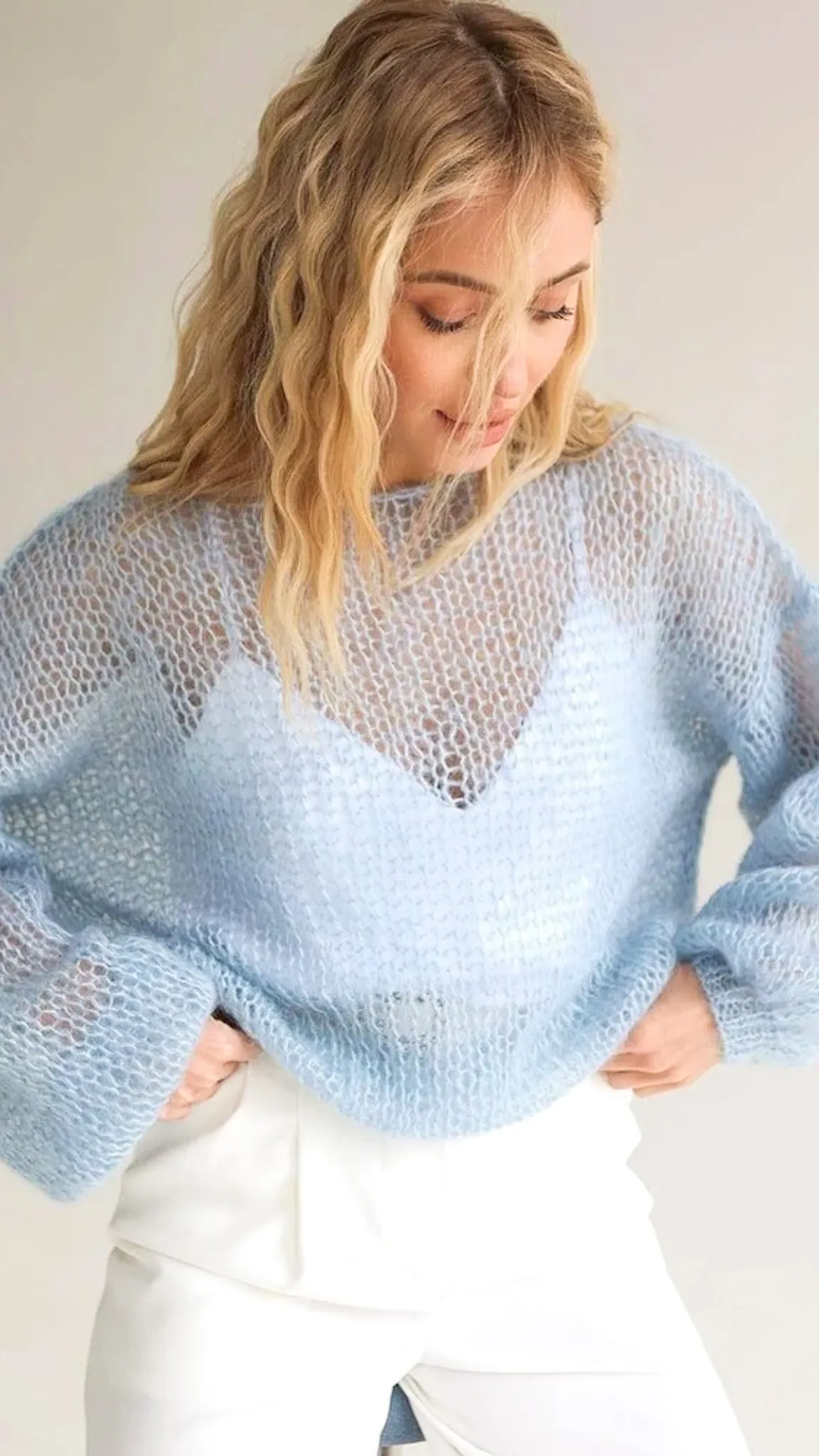 Daniela – Mesh Knit Sweater