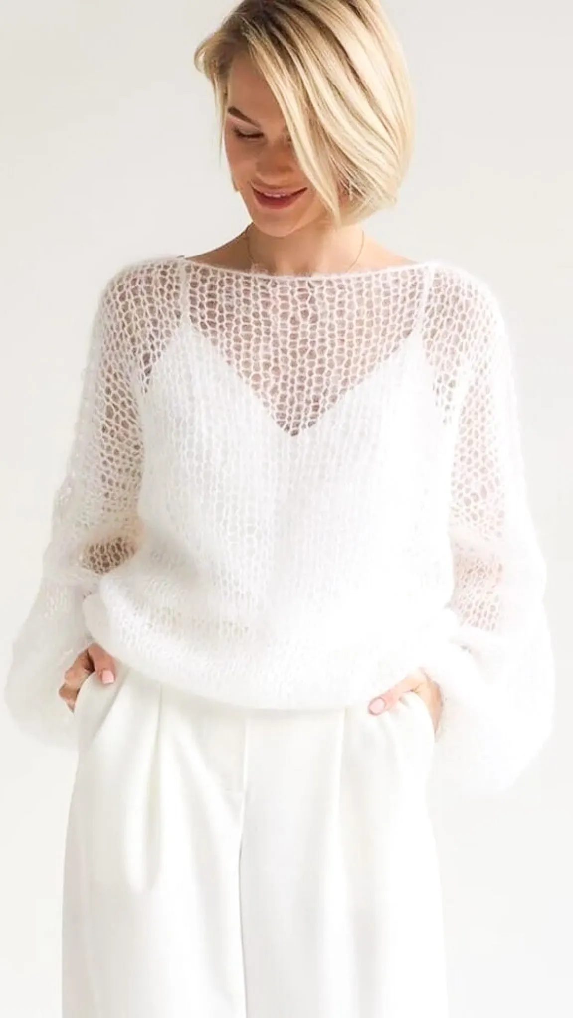 Daniela – Mesh Knit Sweater