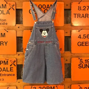 Disney 90’s Vintage Denim Mickey Mouse Short Overalls