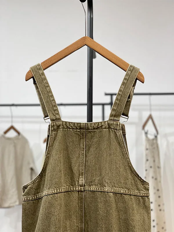 Dungaree Dress with Cargo Pocket