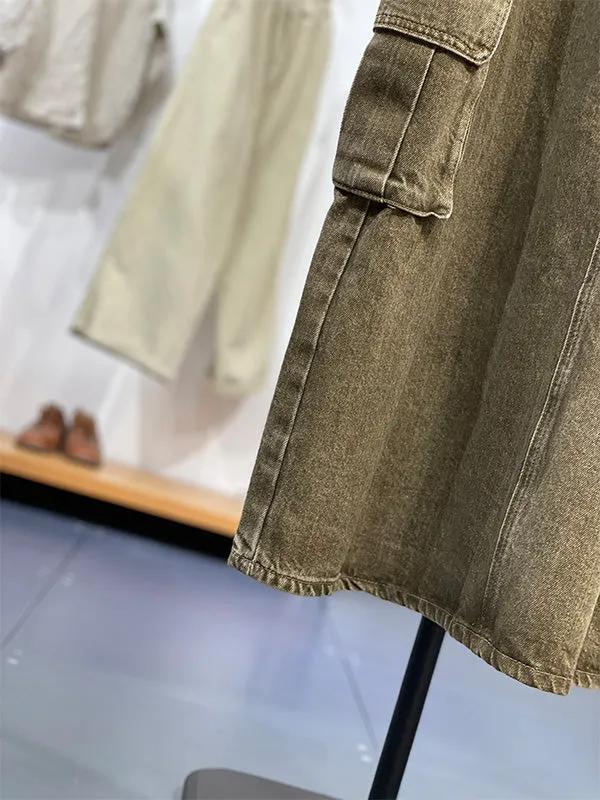 Dungaree Dress with Cargo Pocket