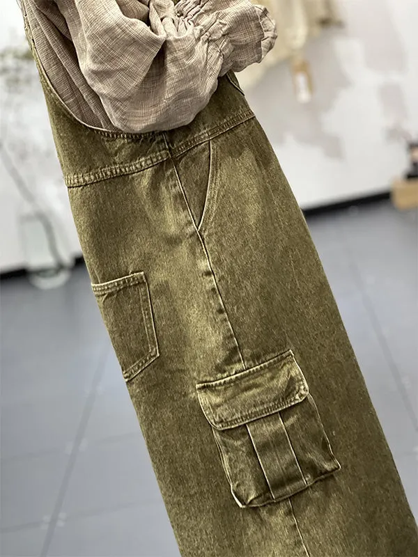 Dungaree Dress with Cargo Pocket