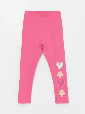 Elastic Waist Printed Baby Girls Tights