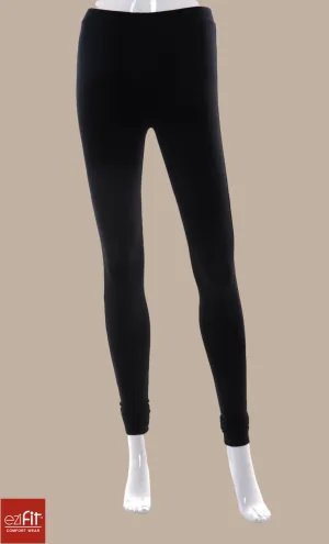 EZIFIT Cotton Lycra Tights BLACK