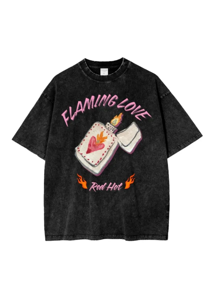 Flaming Love Oversized tee