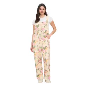 Floral Picnic Garden Print Overalls