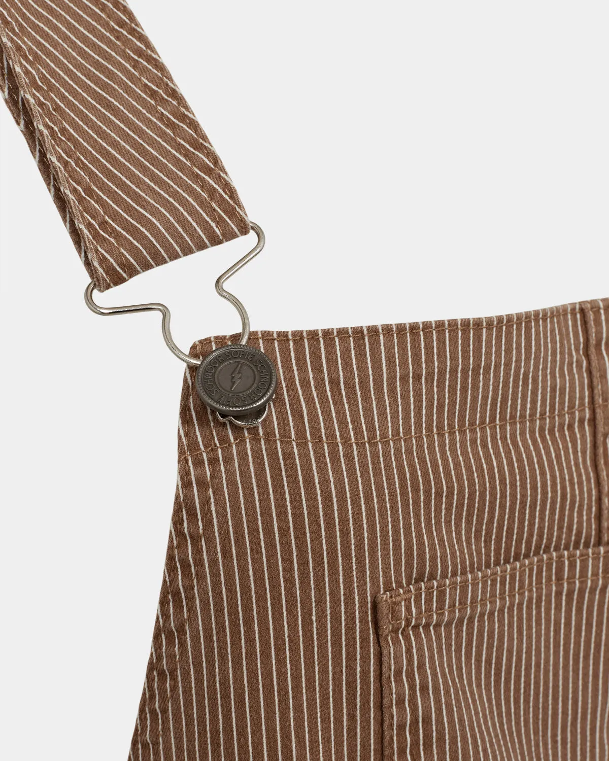 FLORANCASW OVERALLS - Brown thin stripe