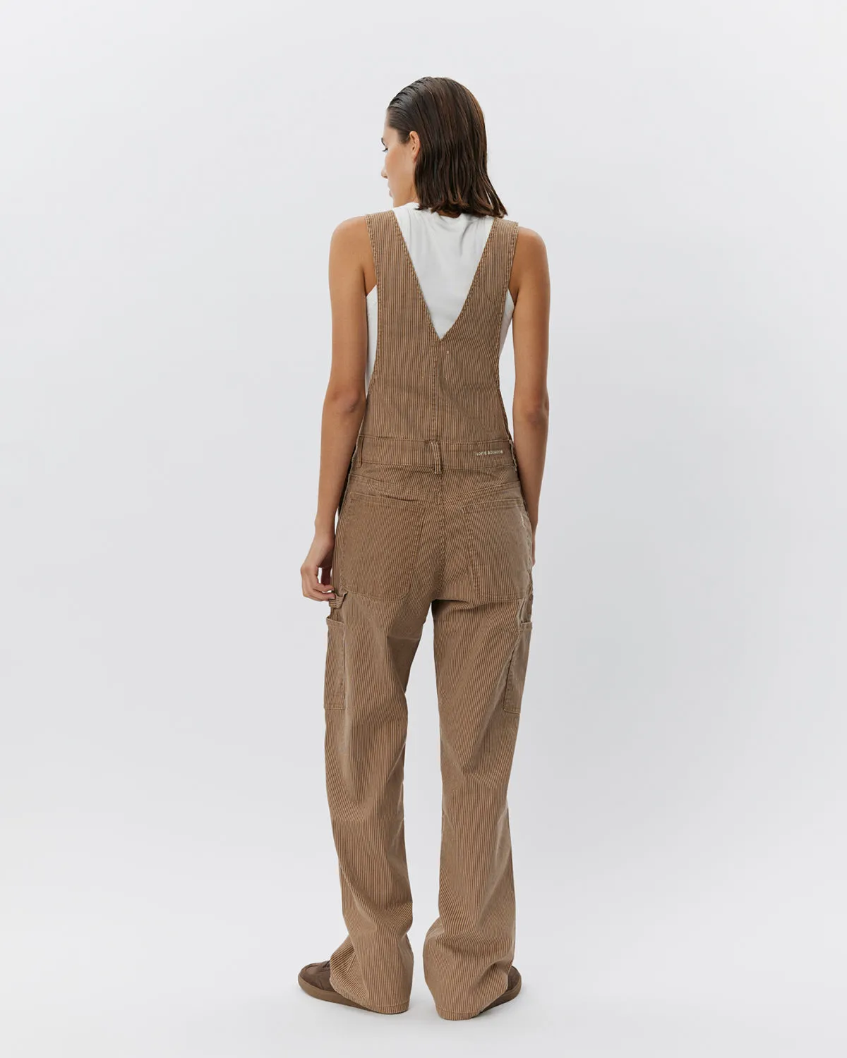 FLORANCASW OVERALLS - Brown thin stripe