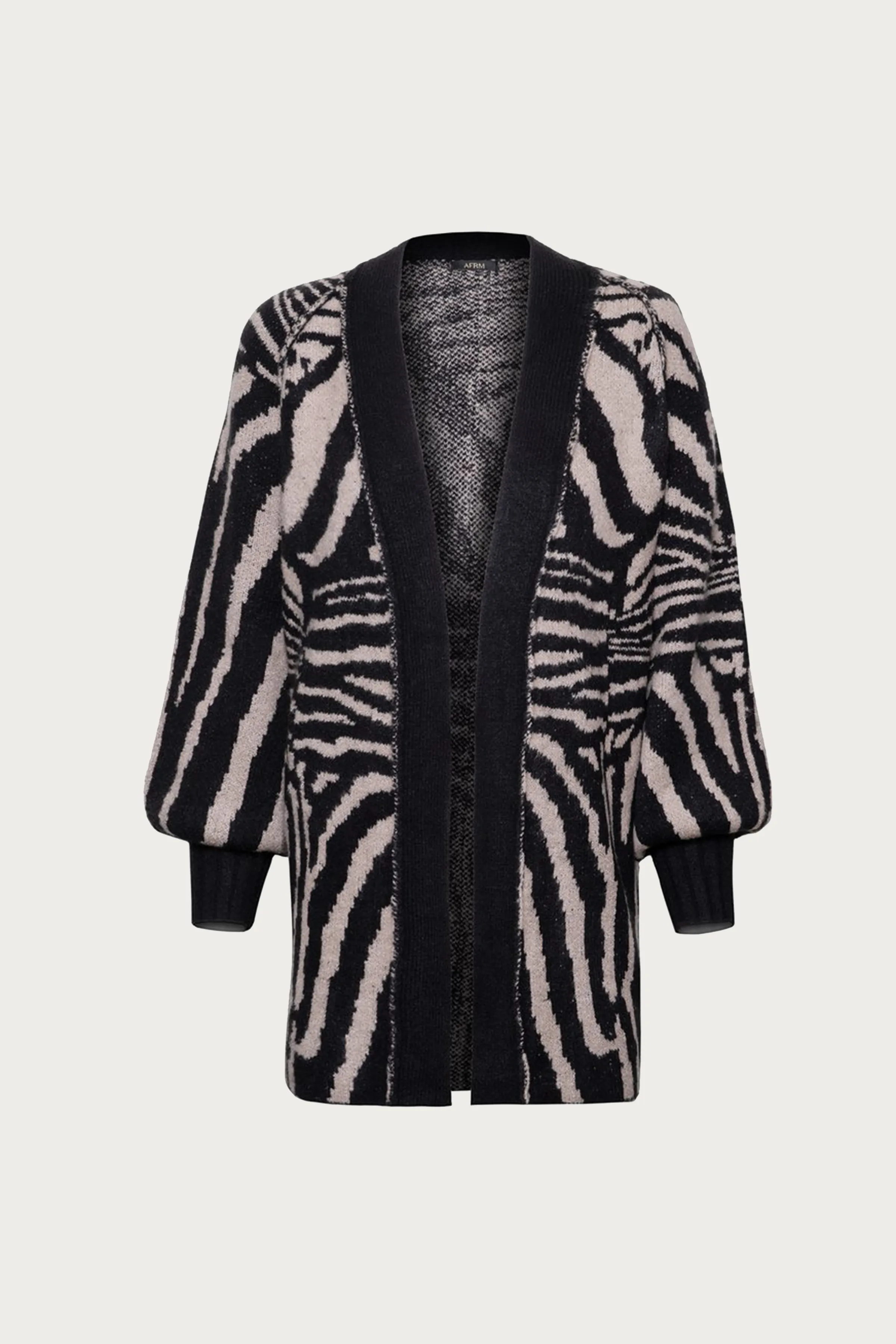 FULTON ZEBRA-PRINT KNIT CARDIGAN