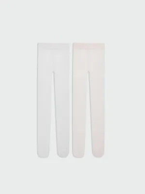 Girl Glitter Thin Tights 2-Pack