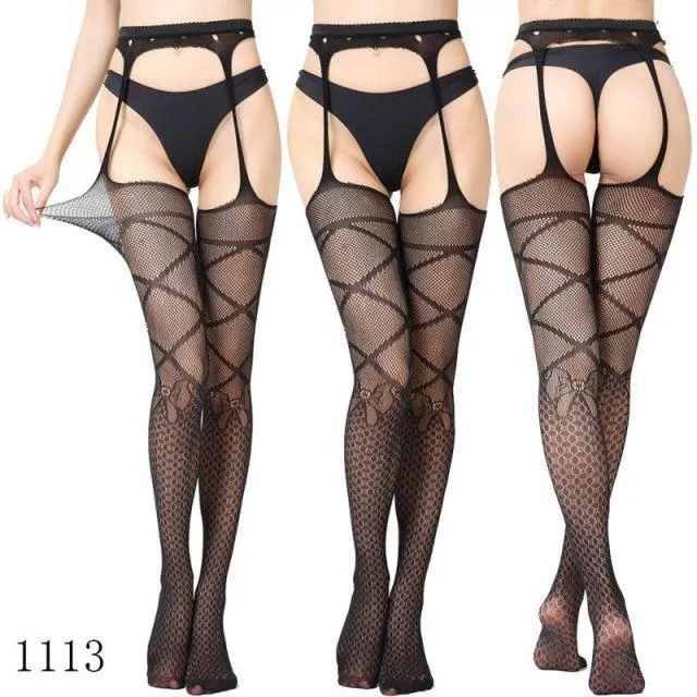Gothic Dark Long Sexy Fishnet Stockings Alternative Mesh Tights Lingerie
