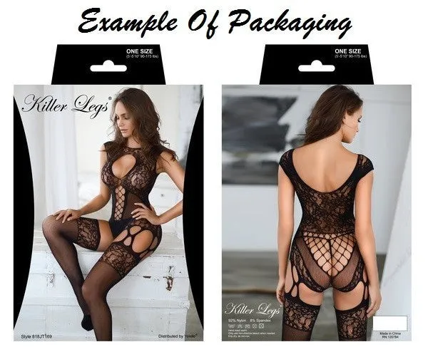 Halter Lace Tie Back Bodystocking Dress