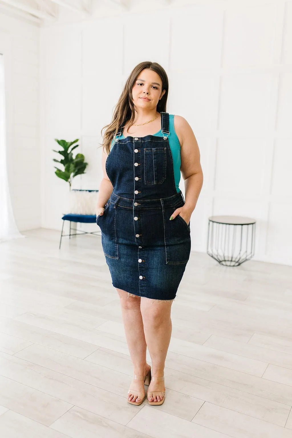 Hazel Blues® |  Agnes Denim Overall Dress