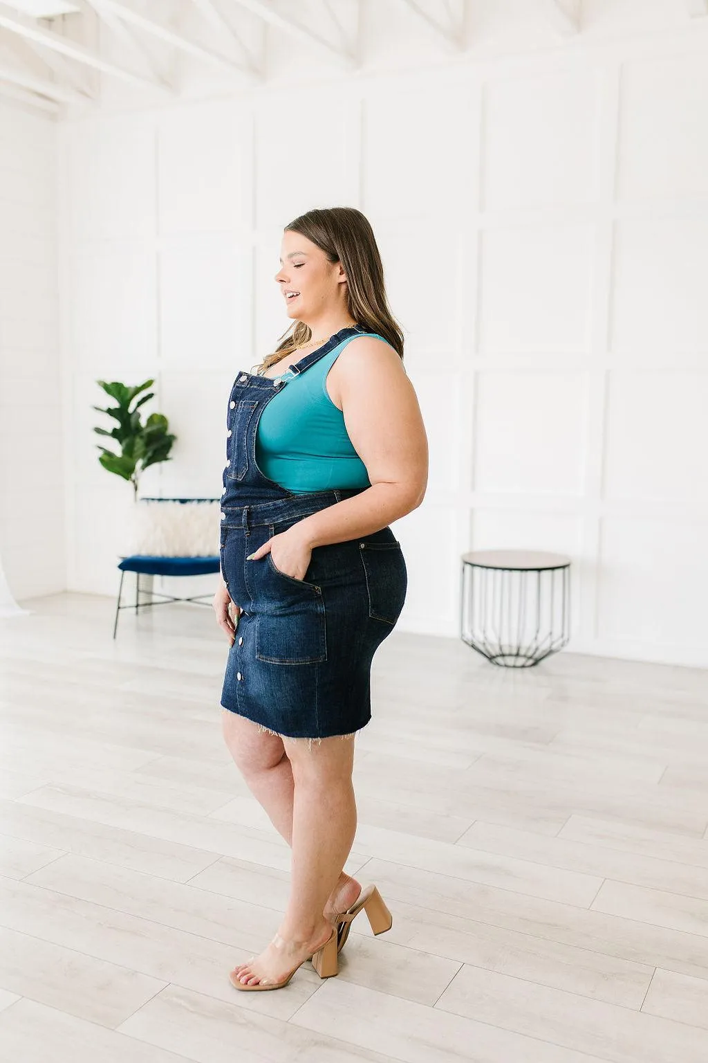 Hazel Blues® |  Agnes Denim Overall Dress