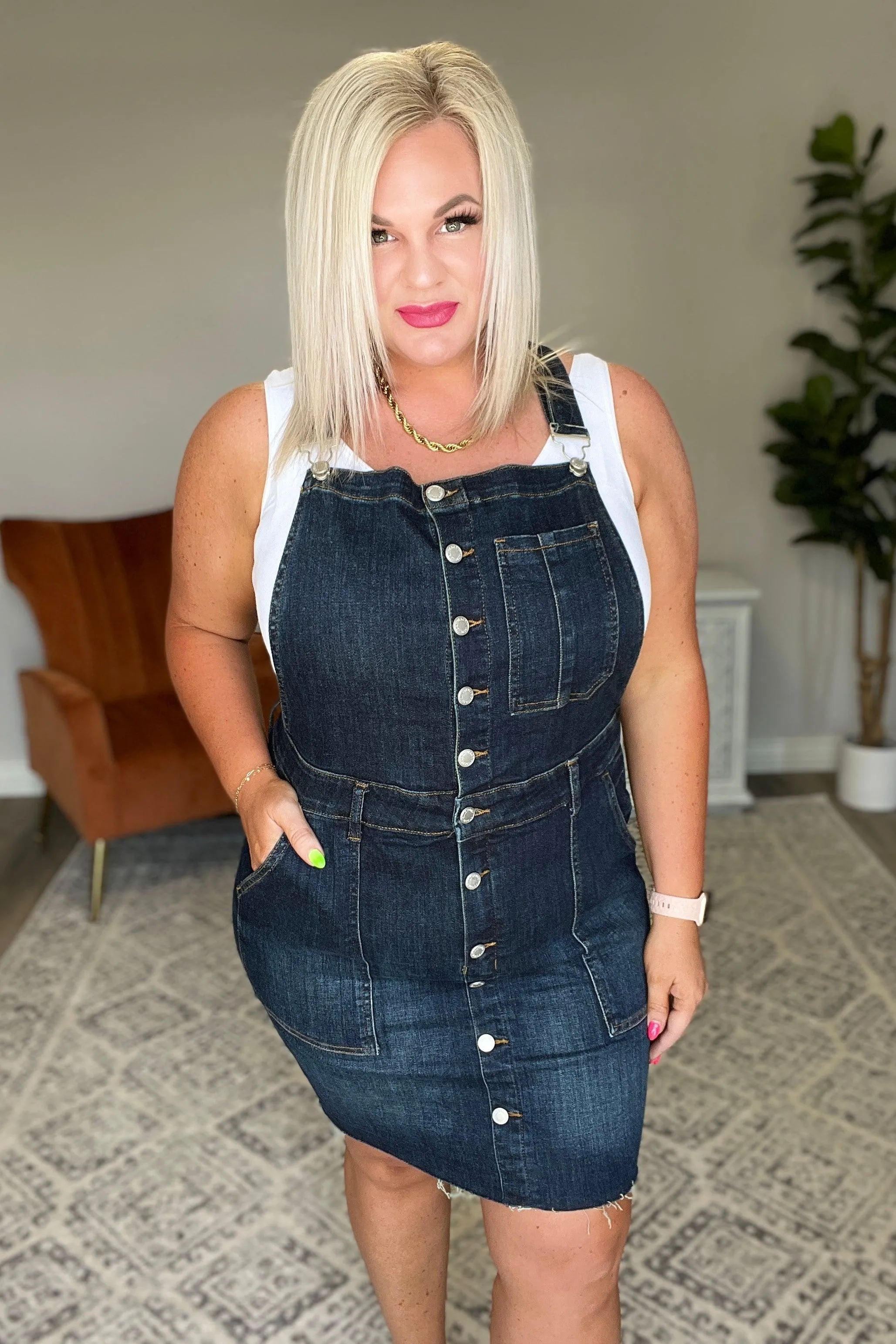 Hazel Blues® |  Agnes Denim Overall Dress