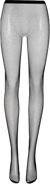 Hedoine Black The Drama Bold Stretch-woven Fish Net Tights BNIB UK M/L