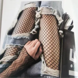 High-Waist Fishnet Mesh Club Tights Pantyhose