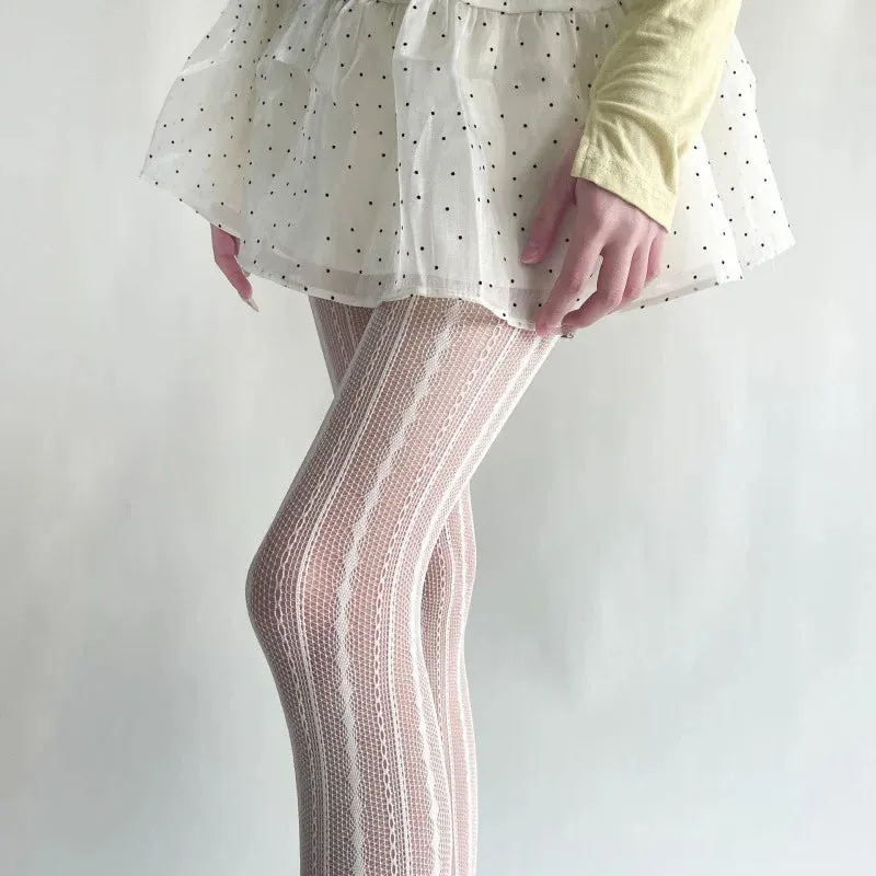 High-Waist Fishnet Mesh Club Tights Pantyhose