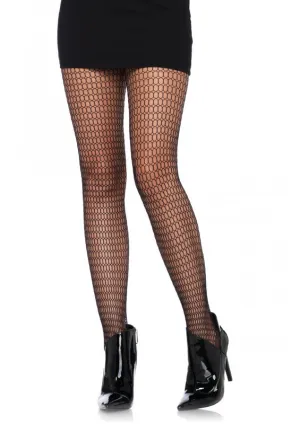 Honeycomb Net Tights - Black - One Size