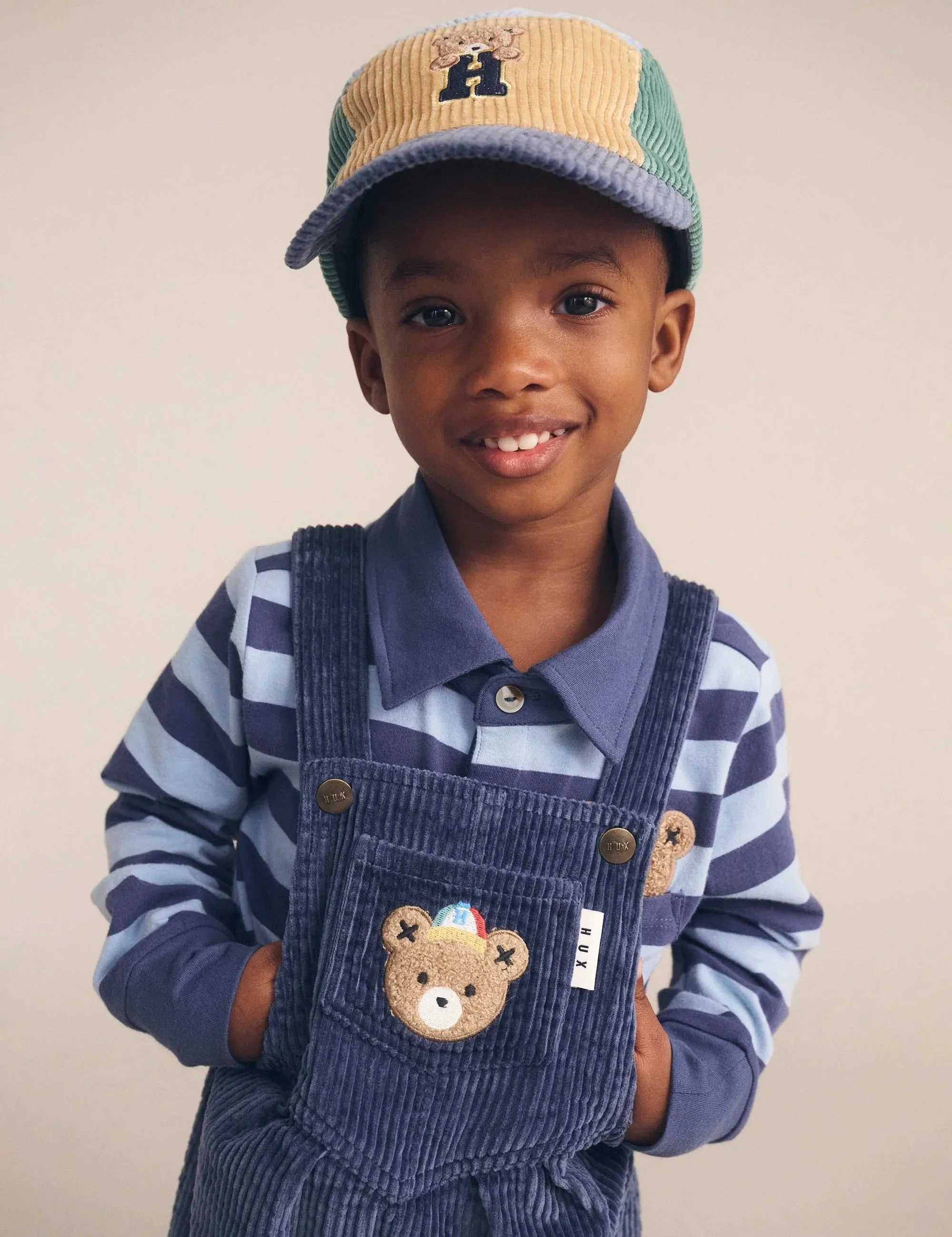 Huxbaby Midnight Cord Overalls