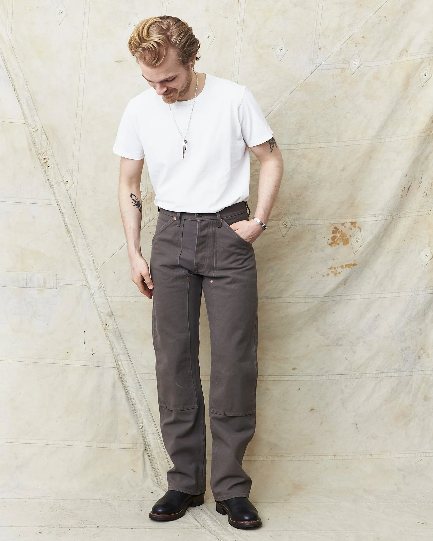 Indigofera Wendell Pants Smithson Canvas Warm Gray
