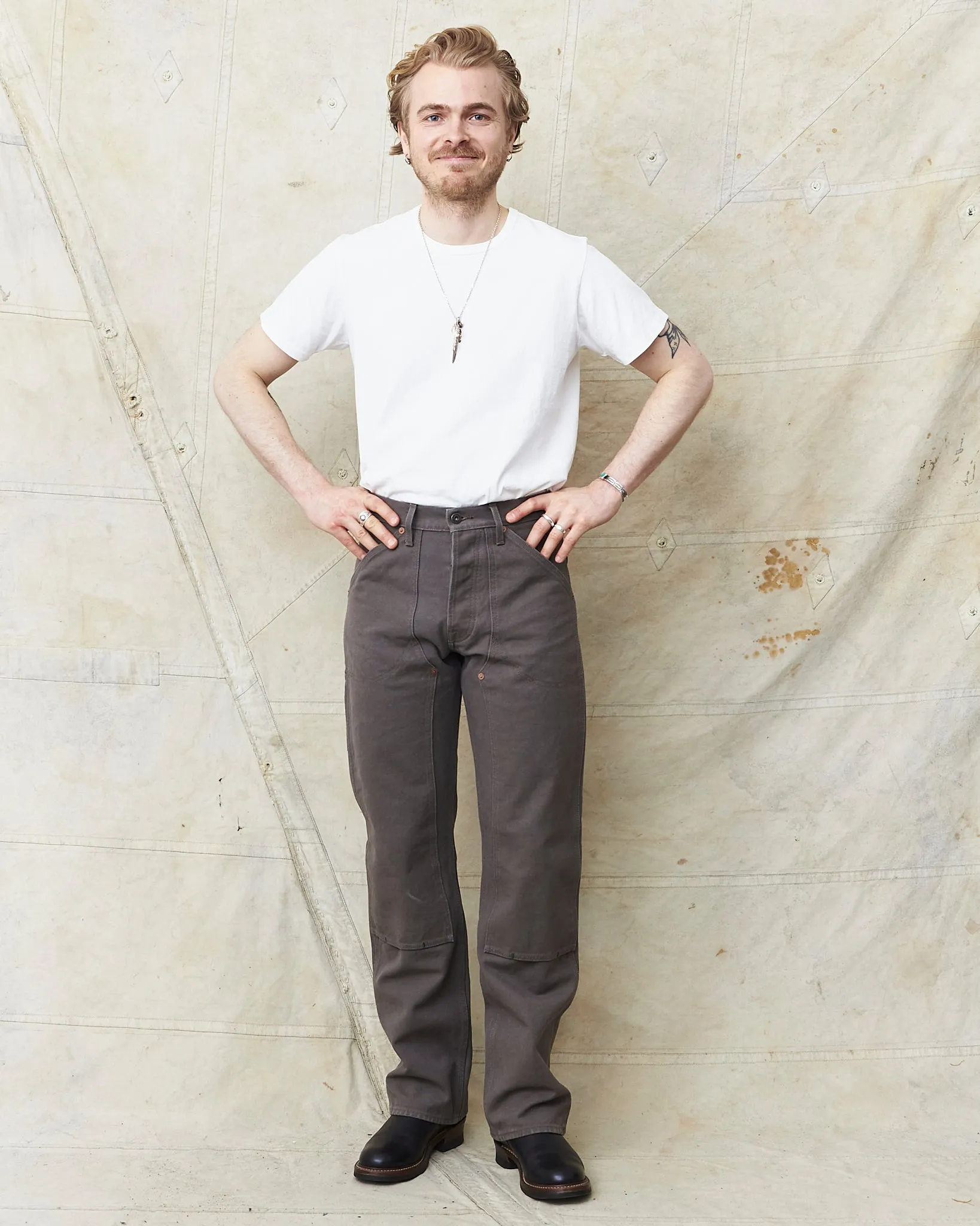Indigofera Wendell Pants Smithson Canvas Warm Gray
