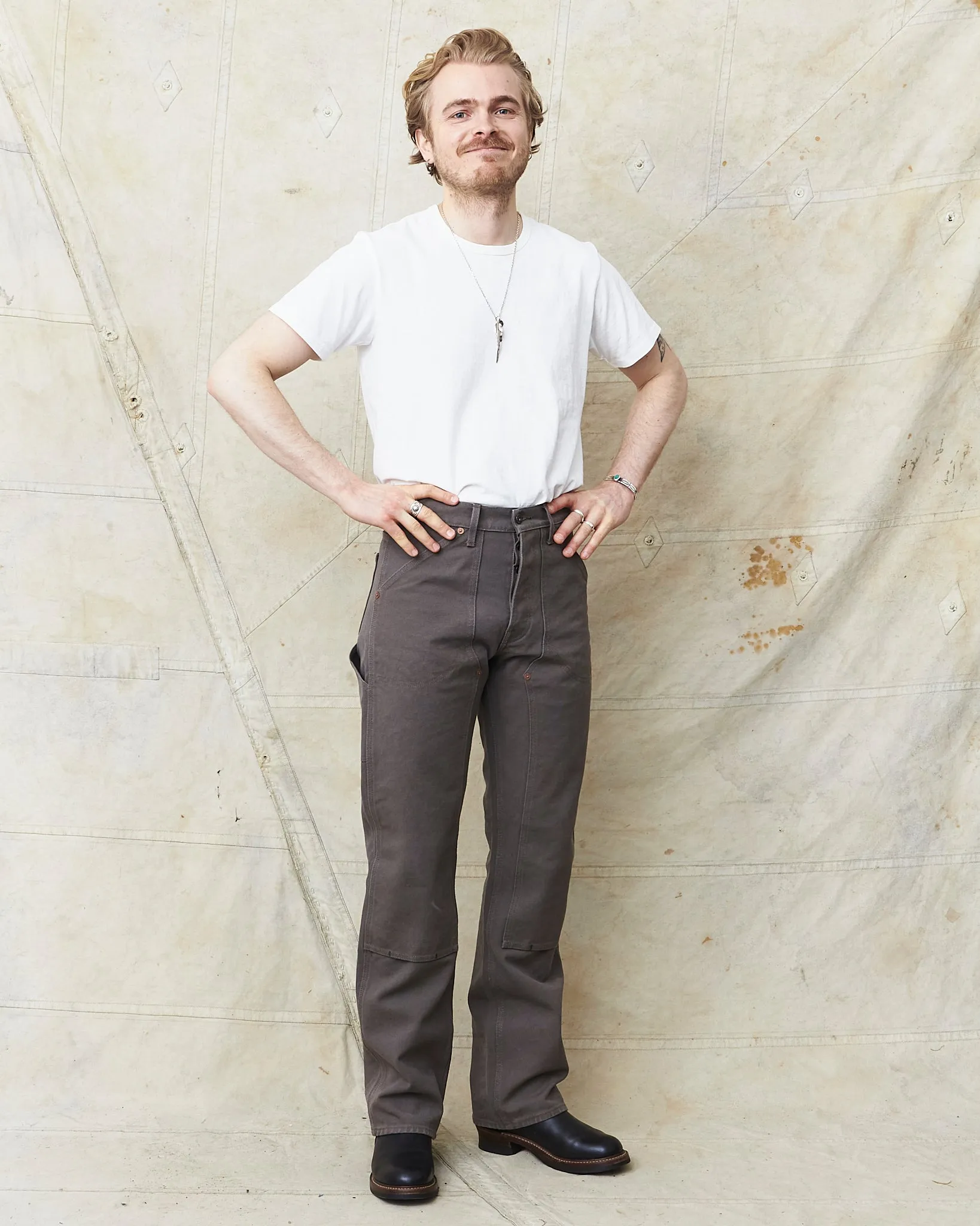 Indigofera Wendell Pants Smithson Canvas Warm Gray