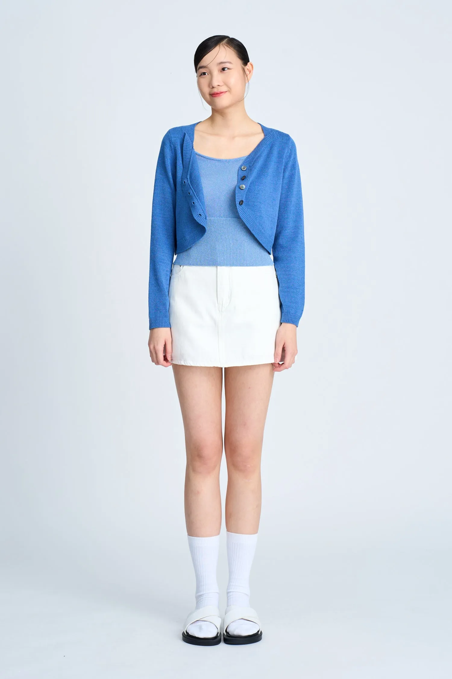 Knitted Camisole - Denim Blue