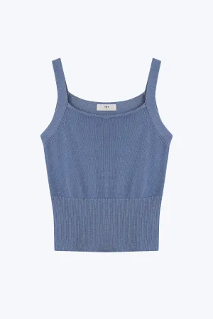 Knitted Camisole - Denim Blue