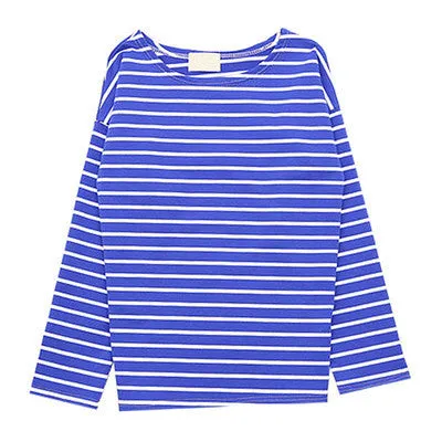 Ladies Casual Shirt Women's Red White Striped 3/4 sleeve Tops For Woman Crew Neck Bottoming Tee Shirt 11 Colors