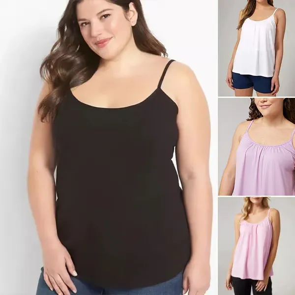 🏆LAST DAY SALE 49% OFF - Loose-fitting Tank Top With Built-in Bra