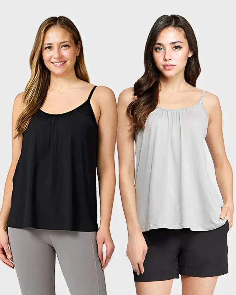 🏆LAST DAY SALE 49% OFF - Loose-fitting Tank Top With Built-in Bra