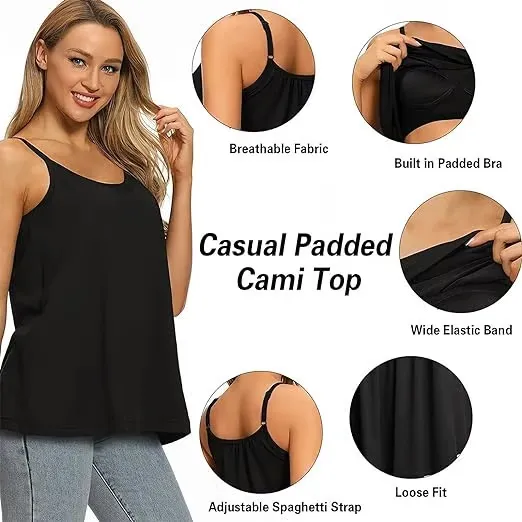 🏆LAST DAY SALE 49% OFF - Loose-fitting Tank Top With Built-in Bra