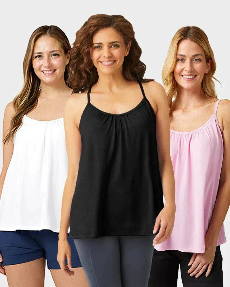 🏆LAST DAY SALE 49% OFF - Loose-fitting Tank Top With Built-in Bra