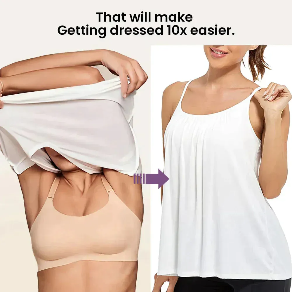 🏆LAST DAY SALE 49% OFF - Loose-fitting Tank Top With Built-in Bra