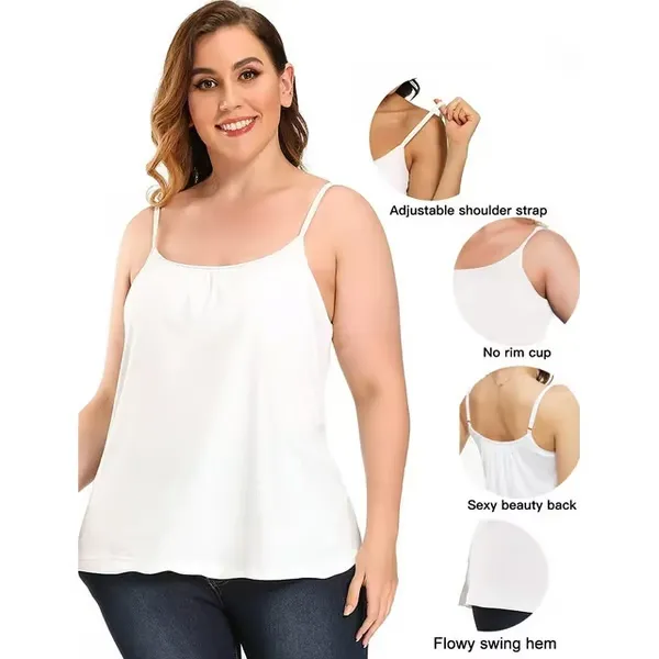 🏆LAST DAY SALE 49% OFF - Loose-fitting Tank Top With Built-in Bra