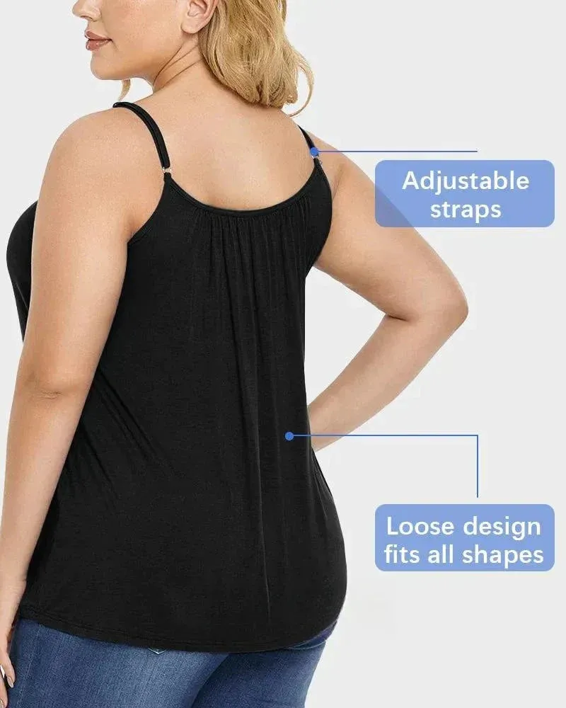 🏆LAST DAY SALE 49% OFF - Loose-fitting Tank Top With Built-in Bra