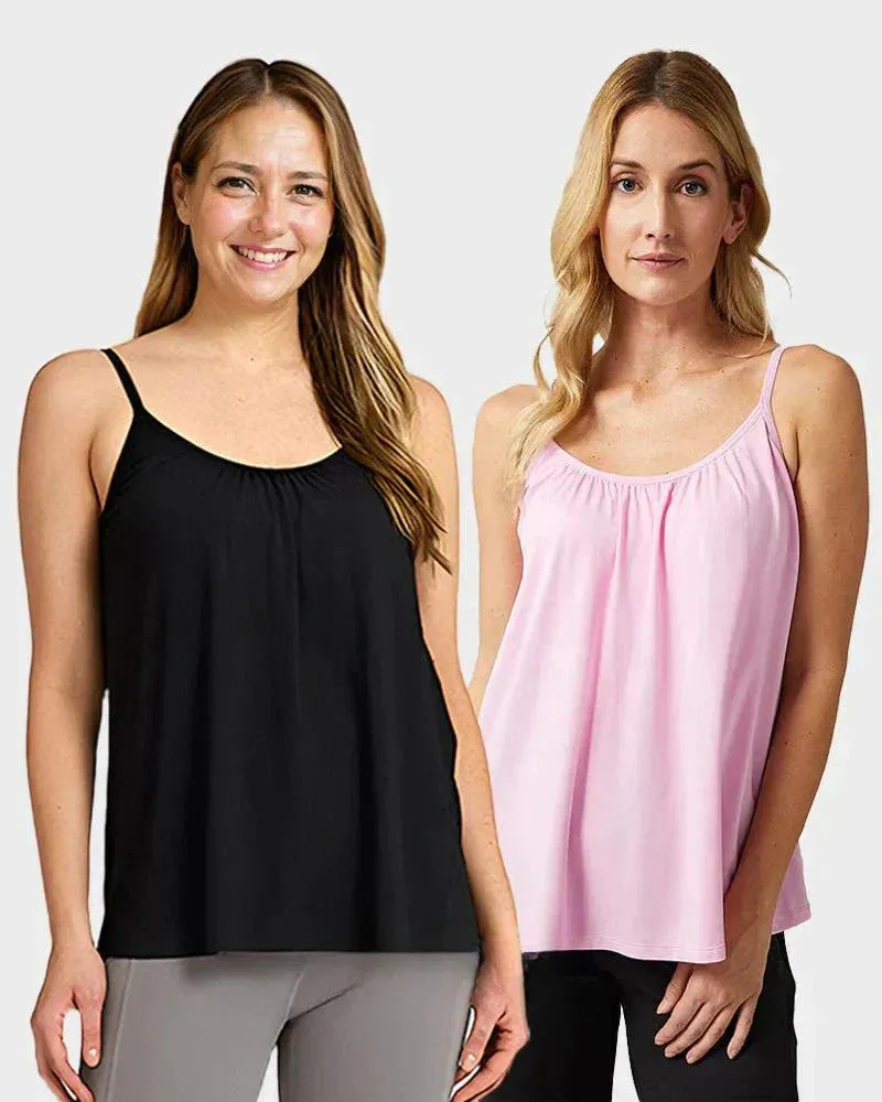 🏆LAST DAY SALE 49% OFF - Loose-fitting Tank Top With Built-in Bra