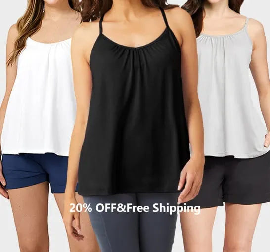 🏆LAST DAY SALE 49% OFF - Loose-fitting Tank Top With Built-in Bra